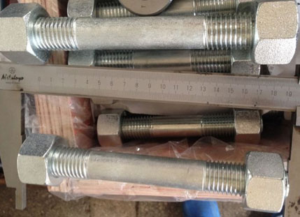 High temperature nickel alloy stud bolts and nuts